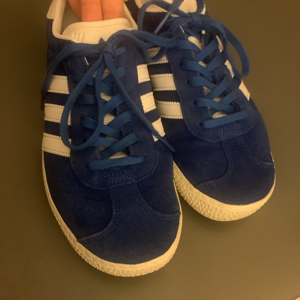 Blue gazelle adidas sneakers